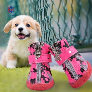 caere 4pcs botines de perro patrón de vaca decorativo transpirable cachorro malla zapatos de mascota producto