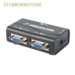STUBBORNSTONE 2 Port VGA Splitter 1 to 2 Video Splitter Adapter Portable 1 PC to 2 Monitor with USB cable Split Screen Duplicator/Multicolor