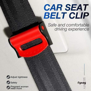 Clip de cinturón de seguridad para coche (2 piezas) inteligente ajustador de cinturón de seguridad Clip hebilla hombro Relax cuello confort soportes (2)
