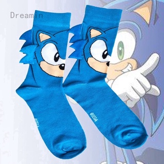 Dreamin 1 par caliente juego Sonic The Hedgehog Unisex calcetines de dibujos animados Sonic Kid Casual medias cosidas a mano unicornio
