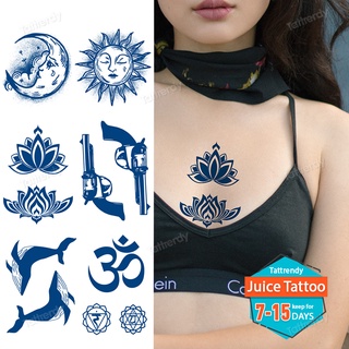 Tatuaje temporal Natural jugo de frutas tinta Sexy falso tatuaje para el arte corporal pintura de mano larga duración tatuaje Semi-permanente pequeño