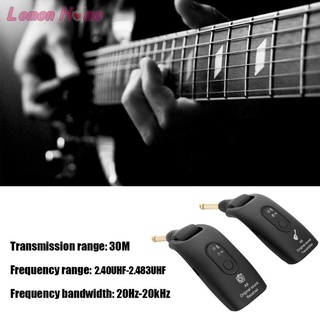 Venta caliente 2 piezas transmisor de guitarra inalámbrica receptor inalámbrico sistema de guitarra inalámbrica recargable 4 canales para guitarra eléctrica bajo
