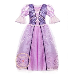 Vestidos infantiles - vestido de princesa - Rapunzel vestido Premium - disfraces 2T - 8T