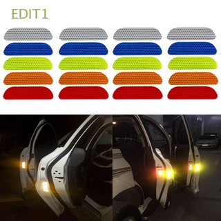 edit1 4pcs 4 pegatinas para puerta de coche, marca de advertencia, cinta reflectante automática, universal, signo abierto, seguridad, multicolor