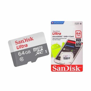 Sandisk Ultra 64GB Micro SD clase 10 100Mbps (ORIGINAL)