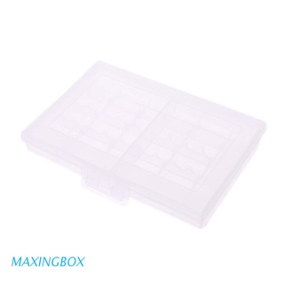 MAXIN Portable Clear Plastic Battery Storage Case Organizer Holder Box Container For 10 AA/14500 Batteries Or 10 AAA + 4 AA Batteries