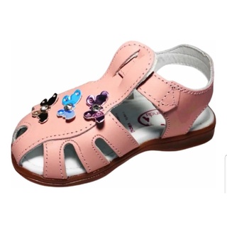 huaraches sandalias zapatos para niña en color rosa con mariposa en talla 12