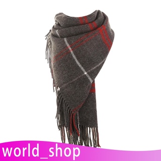 [worldshop] mujer pashmina manta bufanda chal cachemira sentir invierno grande de gran tamaño cuadros bufandas envolturas