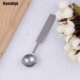 Haoshiyu - cuchara grande de plata para sellado de cera vintage, diseño de cera
