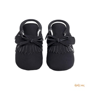 Walkers AQQ-botines de suela suave para bebés recién nacidos con nudos de lazo, primeros pasos de cuero PU cálido
