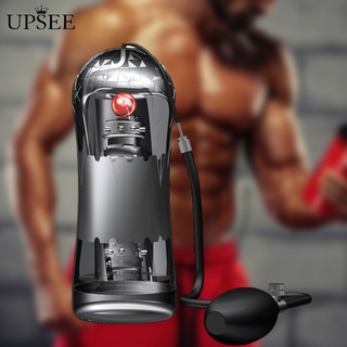 Upsee Male USB Rechargeable Electric Masturbator Penis Trainer Vacuum Pump Vibrator