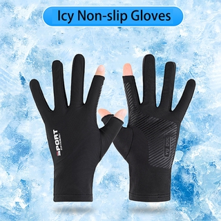 1 par de guantes elásticos transpirables de protección solar para conducir, pesca al aire libre, ciclismo, senderismo, deportes