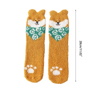 Pantuflas de color Rosa/calcetines lindos con orejas Para invierno/perros (2)
