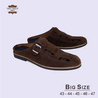 Gran tamaño de los hombres sandalias zapatos bustong marrón cuero jumbo gran tamaño 43-48/diario casual sandalias de trabajo para los hombres original MLK GBZ