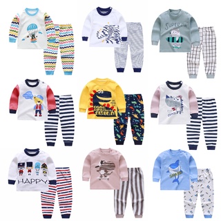 0-5 Años Listo stock 2020 Nuevo Diseño Para Bebé Niños Pijamas Conjunto Largo sleevs Camisa + Pantalones De Manga Larga