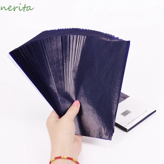 NERITA Blue Stationery Carbon 50PCS Carbon Paper Office 48K Thin Kind Double-Sided Finance