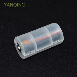 yanqing práctico convertidor de batería 6pcs interruptor de batería adaptador de batería caso contenedor de almacenamiento transparente aa a c tamaño de la batería del hogar shell de alta calidad caja de conversión de batería/multicolor