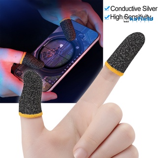 virginia 2 piezas de fibra de carbono a prueba de sudor para juegos móviles, Protector de dedos para cunas