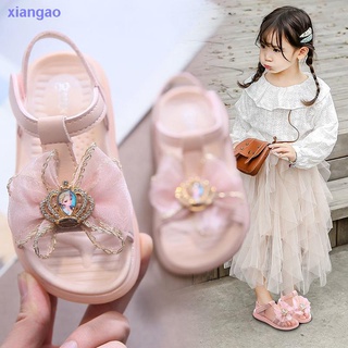 sandalias de las niñas 2021 verano nuevo arco princesa zapatos de fondo suave moda mujer bebé dedo del pie abierto niña zapatos de playa