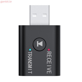 [gambit] Adaptador USB 5.0 Receptor Receptor Bluetooth AUX Jack De audio Estéreo transmisor inalámbrico Para Laptop/TV/PC