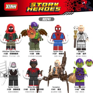 X0241 Goblin Verde Compatible Con Lego Minifigures Vengadores Reypin Escorpión Spider Man Bloques De Construcción Juguetes De Niños