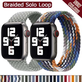 Camuflaje Nylon Solo Loop Serie iWatch 1 2 3 4 5 Se 6 Correa para Apple Watch 44 mm 40 mm 38 mm 42 mm