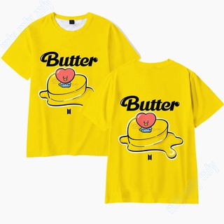 Kpop BT21 de dibujos animados T-Shirt niños tamaño niños niñas moda Bangtan chicos mantequilla camisetas