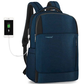 Tigernu - mochila para portátil "USB, de carga, impermeable, antirrobo, Casual, mochila escolar