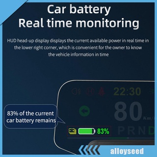 (alloyseed) T1 coche HUD para Tesla modelo 3 Y sobrevelocidad alarma engranaje guía de batería pantalla (7)