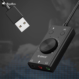 Multifuncional USB tarjeta de sonido USB a Jack adaptador de Audio de auriculares de 3.5 mm (9)