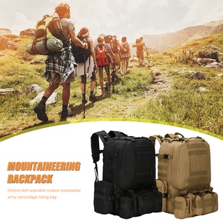 dm hombres mochila de viaje de gran capacidad al aire libre montañismo bolsa de camuflaje (3)