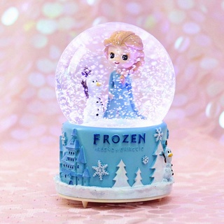Regalo de navidad bola de cristal caja de música princesa niña caja de música regalo de cumpleaños de los niños nieve y hielo (5)