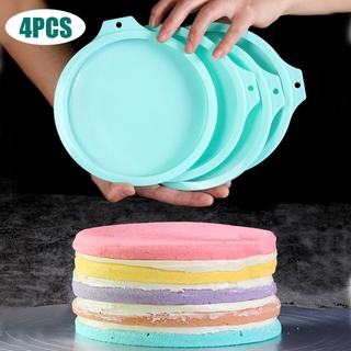 Le 4 pzs molde redondo de silicona arcoíris para Fondant/pasteles/Pizza/herramientas para hornear