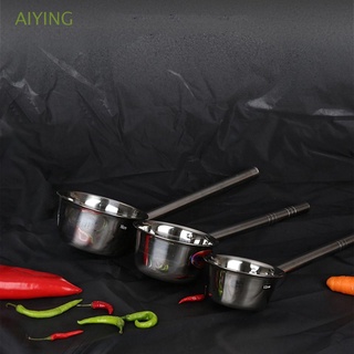 AIYING Kitchen Water Scoop Washing Serving Spoon Soup Ladle Long Handle Stainless Steel Bathroom Bath Multifunction Shower Dipper