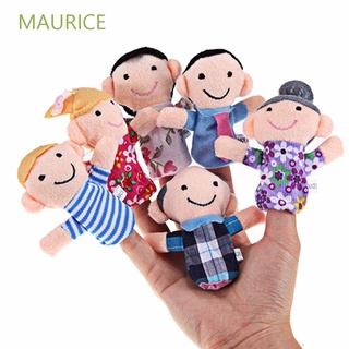 maurice 6 unids/lote juguetes de peluche juguete educativo de mano marionetas de la familia dedo títeres conjunto padre-hijo juguetes lindo de dibujos animados muñeca niños niñas juguetes niños regalos muñeca de tela juguetes muñeca de dedo