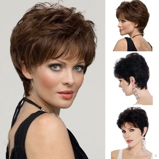 Synthetic Wigs Fluffy Short Hair Wig With Bang Female Full Wigs for Women Fashion Heat Resistant Hair Wigs