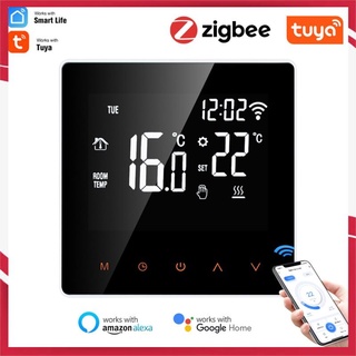 tuya zigbee smart termostato controlador de temperatura para calefacción eléctrica por suelo radiante, agua/gas caldera de voz trabajo para google home apod