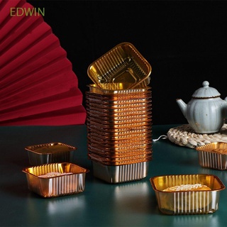 edwin pie caja de embalaje para magdalenas, tartas de luna, bandeja desechables, galletas individuales, 100 unidades, contenedor de mousse de plástico, multicolor