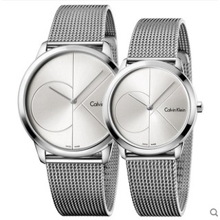 【XIROATOP】venta flash!! calvin klein pareja reloj 40 mm/35 mm correa de acero impermeable reloj ck moda traje de regalo