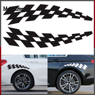 Mo Racing pegatinas coche vehículo calcomanías a cuadros ruedas Reflector pegatinas de vinilo de seguridad prevención para Audi Bmw Jeep;