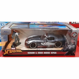 JADA Marvel Spiderman Venom & 2008 Dodge Viper juguetes originales: juguetes