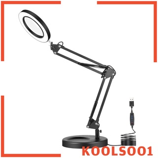 [KOOLSOO1] Lámpara LED de soldadura de hierro lupa de la lente de ayuda de la abrazadera de mano lupa