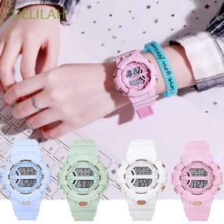 delilah ins relojes electrónicos moda pantalla led digital relojes de pulsera 7 colores luminoso casual estudiante unisex simple reloj deportivo/multicolor