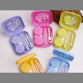 Kaciiy Travel Outdoor Cute Mini Storage Contact Lens Holder Case Mirror Box Container MX