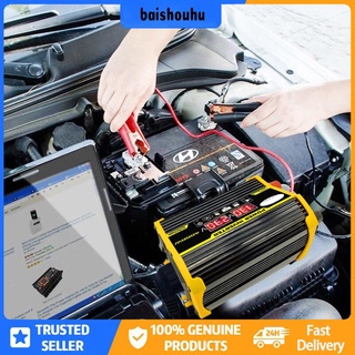 [baishouhu]convertidor de corriente de coche dual usb led 300w 12v a 220v/110v onda modificada