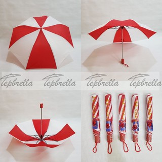 Tepbrella paraguas plegable 2 rojo y blanco/rojo y blanco paraguas promocional