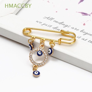 HMACCBY Decoración de envases El ojo de la suerte Ropa de moda Mano Broche Ojos malvados Aleación Pin Turquía Joyería Azul Hamsa