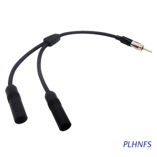 plhnfs - adaptador de cable de antena de coche (enchufe de aluminio, 1 para 2 cables de extensión de antena de radio) (1)