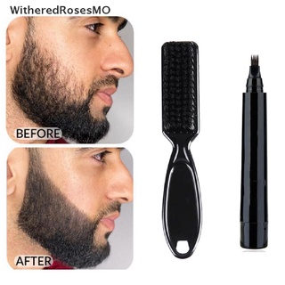 [witheredrosesmo] lápiz de barba de relleno de barba y cepillo potenciador de barba impermeable bigote venta caliente