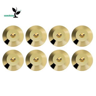 8 Pcs Universal Copper Speaker Spikes Pads Speaker Shock Base Pad Isolation Stand Feet Cone Base Mats Floor 25 x 4mm